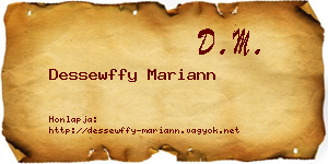 Dessewffy Mariann névjegykártya