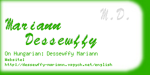 mariann dessewffy business card